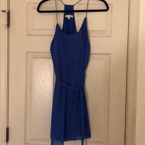 Blue summer chiffon dress